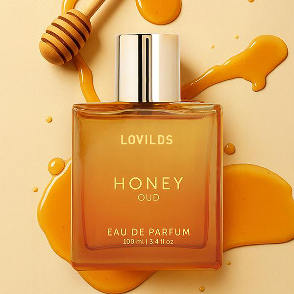 LOVILDS's Honey Oud | Eau de Parfum 100ml (3.4 fl oz) | Patchouli, Vanilla, Bergamot | Floral & Spicy | Made with Clean & Vegan Essentials Oils | Cruelty Free Fragrance Perfume