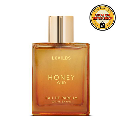 LOVILDS's Honey Oud | Eau de Parfum 100ml (3.4 fl oz) | Patchouli, Vanilla, Bergamot | Floral & Spicy | Made with Clean & Vegan Essentials Oils | Cruelty Free Fragrance Perfume