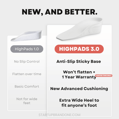 NESLEMY™ Height-increasing and shock-absorbing insoles