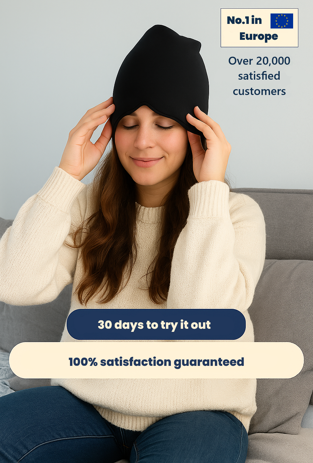 🌟Migraine Soothing Cap🌟Compression + temperature therapy, drug-free migraine aid.