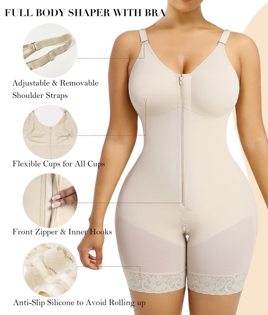 Sale Happening Now:40% OFF Tummy Control Butt Lifter Shaper | Zipper Crotch + Detachable Shoulder Straps, Ideal for All-Day Use