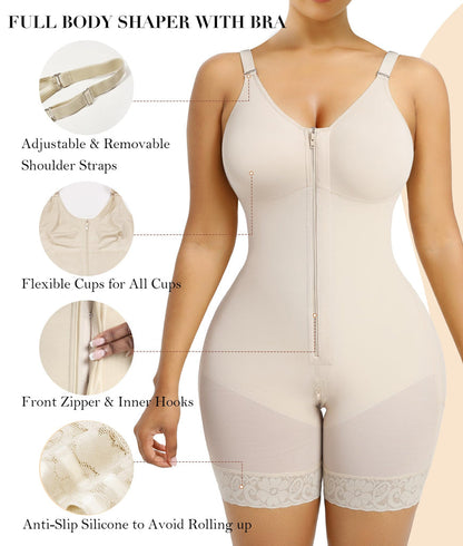 Sale Happening Now:40% OFF Tummy Control Butt Lifter Shaper | Zipper Crotch + Detachable Shoulder Straps, Ideal for All-Day Use