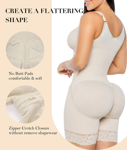 Sale Happening Now:40% OFF Tummy Control Butt Lifter Shaper | Zipper Crotch + Detachable Shoulder Straps, Ideal for All-Day Use